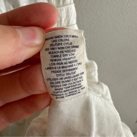 Maeve Anthropologie White  Patchwork Full Skirt Dress 2 - Picture 7 of 14